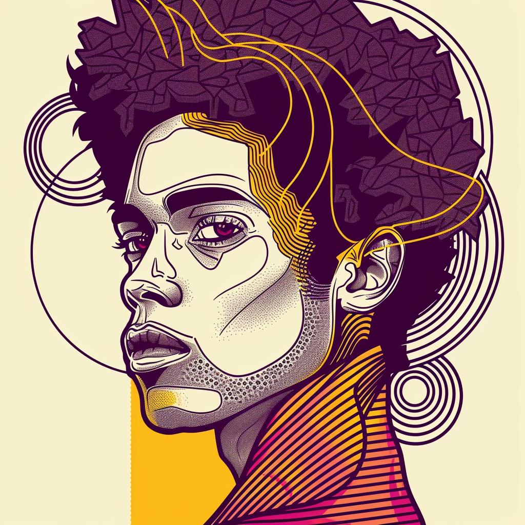 digital  art  Pop  graphic  afro  portrait  style  colorful  modern  design 937726