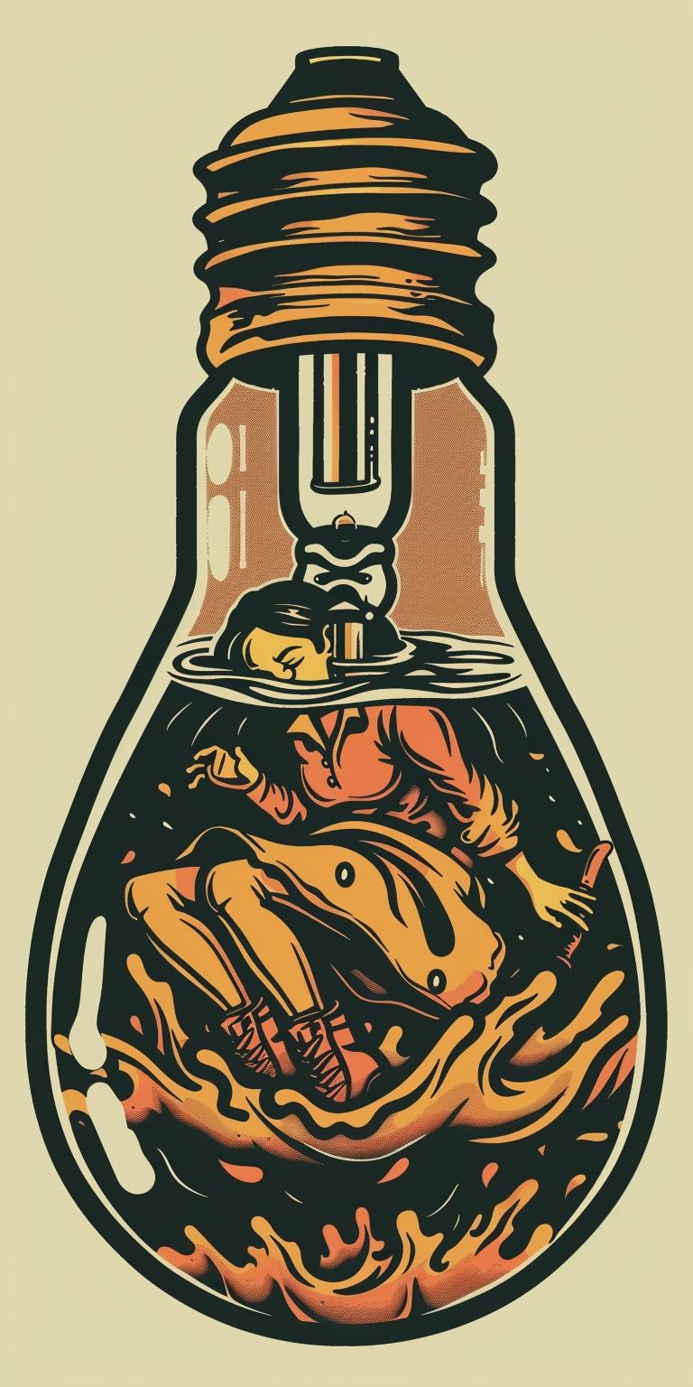 lightbulb  liquid  drowning  woman  poster  glass  conceptual  artistic  emotional  visual 940609