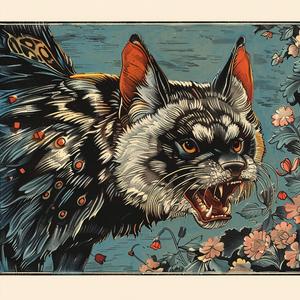 chromolithography  fox  flowers  poster  colorful  nature  artwork  illustration  vivid  graphic 1056844