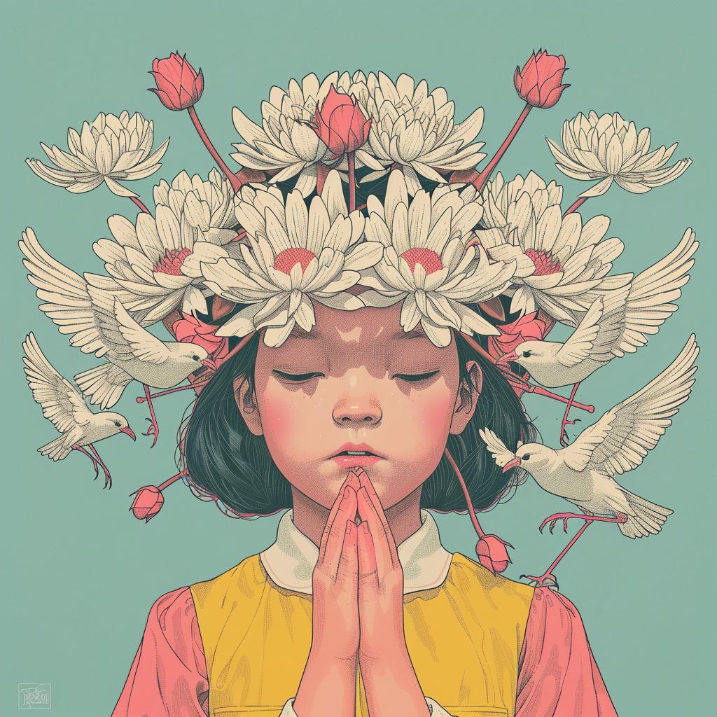 girl  flowers  hair  birds  spiritual  naturalistic  dark  occult  illustration  symbolism 924790