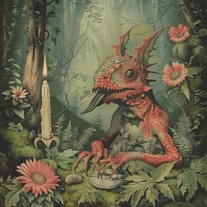 dragon  woods  flowers  painting  chromolithography  nature  fantasy  colorful  creature  landscape 1057802