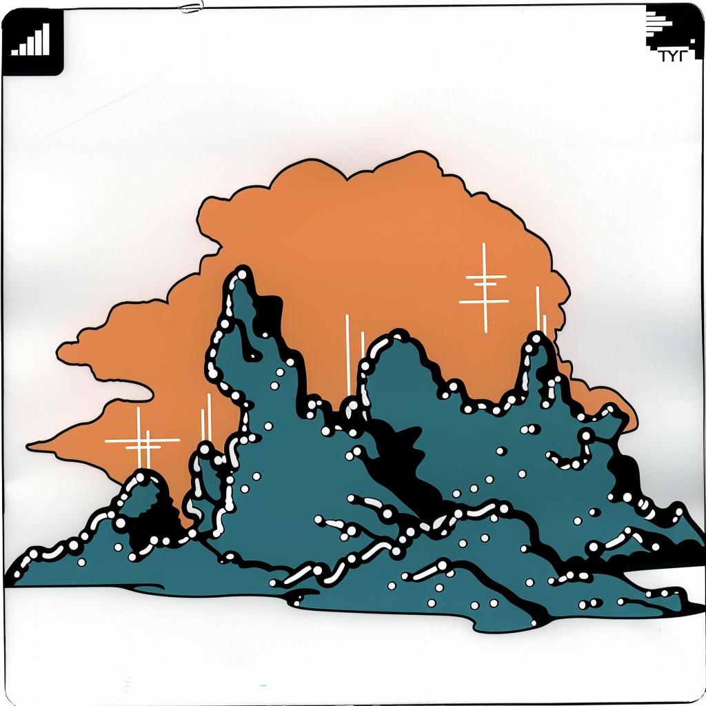 album  art  flowerpunk  teal  orange  sunrise  galaxy  mountain  sticker  waves 941709