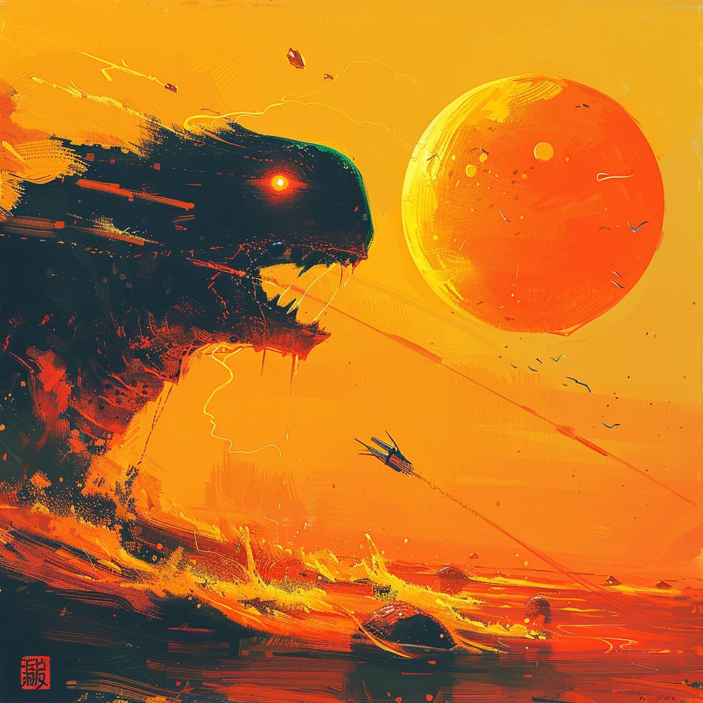 canvas  Godzilla  sea  clowncore  dieselpunk  gothic  Japanese  horror  art  monster 941538