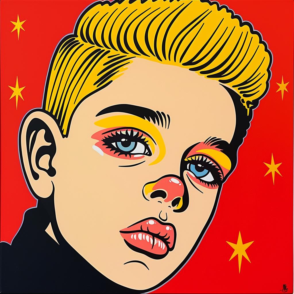 Bart  Simpson  portrait  boy  blonde  stars  colorful  cartoon  art  youthful 1024407