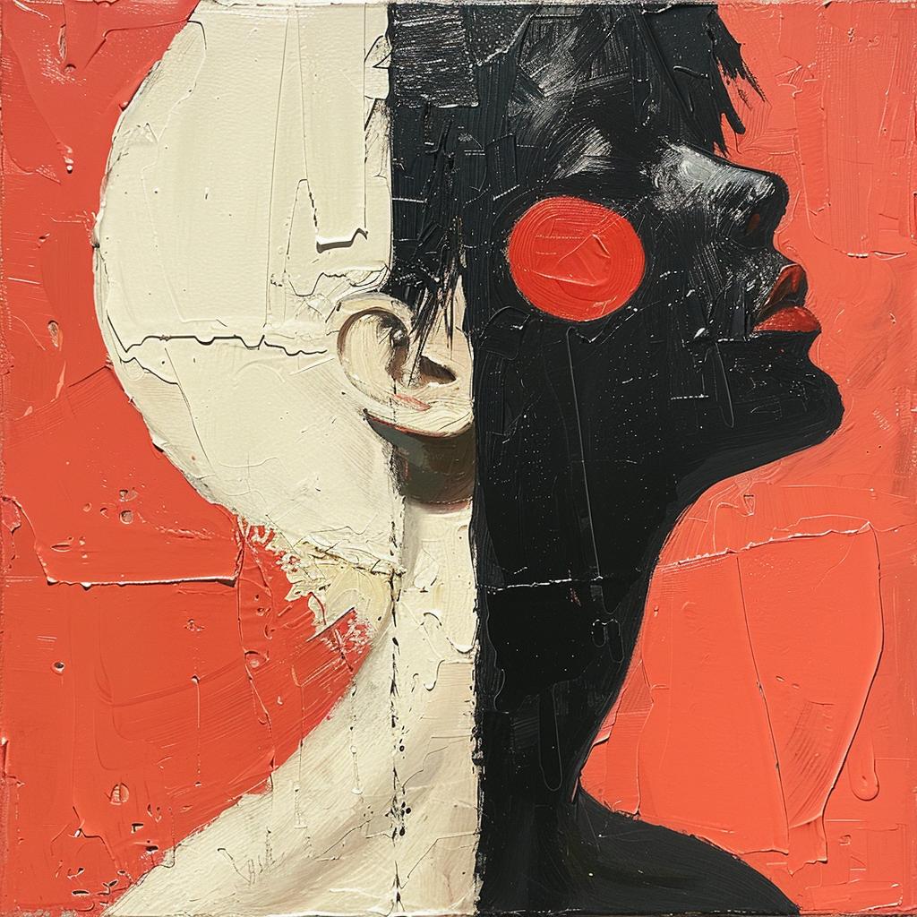 album  cover  painting  woman  imperfect  impasto  palette  knife  red  dot 963860