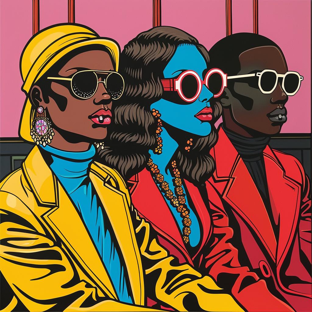 Klarwein  painting  people  sunglasses  colorful  modern  portraits  bold  expression  artistic 1022625