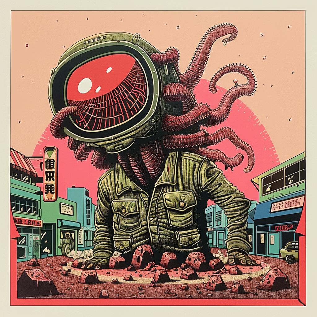 poster  octopus  artwork  graphic  design  colorful  playful  illustration  marine  Japanese 946452
