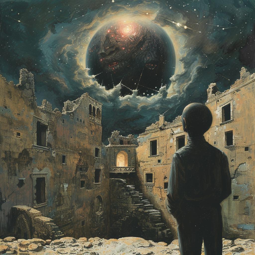 surreal  introspective  naturalistic  spiritual  terror  occult  technicolor  planet  painting  album 975598