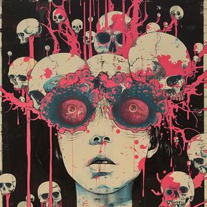 surreal  woman  skulls  portrait  symbolist  artwork  graphic  creative  dark  expression 1078539