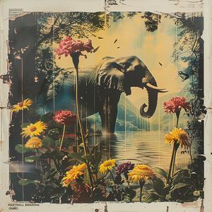 jungle  elephant  chromolithography  wildlife  nature  vibrant  green  tropical  exotic  depth 1038651