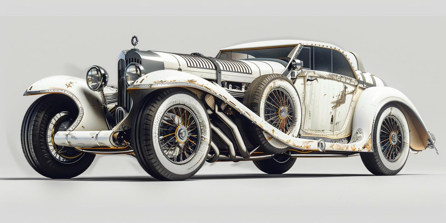 car  white  steampunk  vintage  background  rusted  automobile  art  style  old 927535