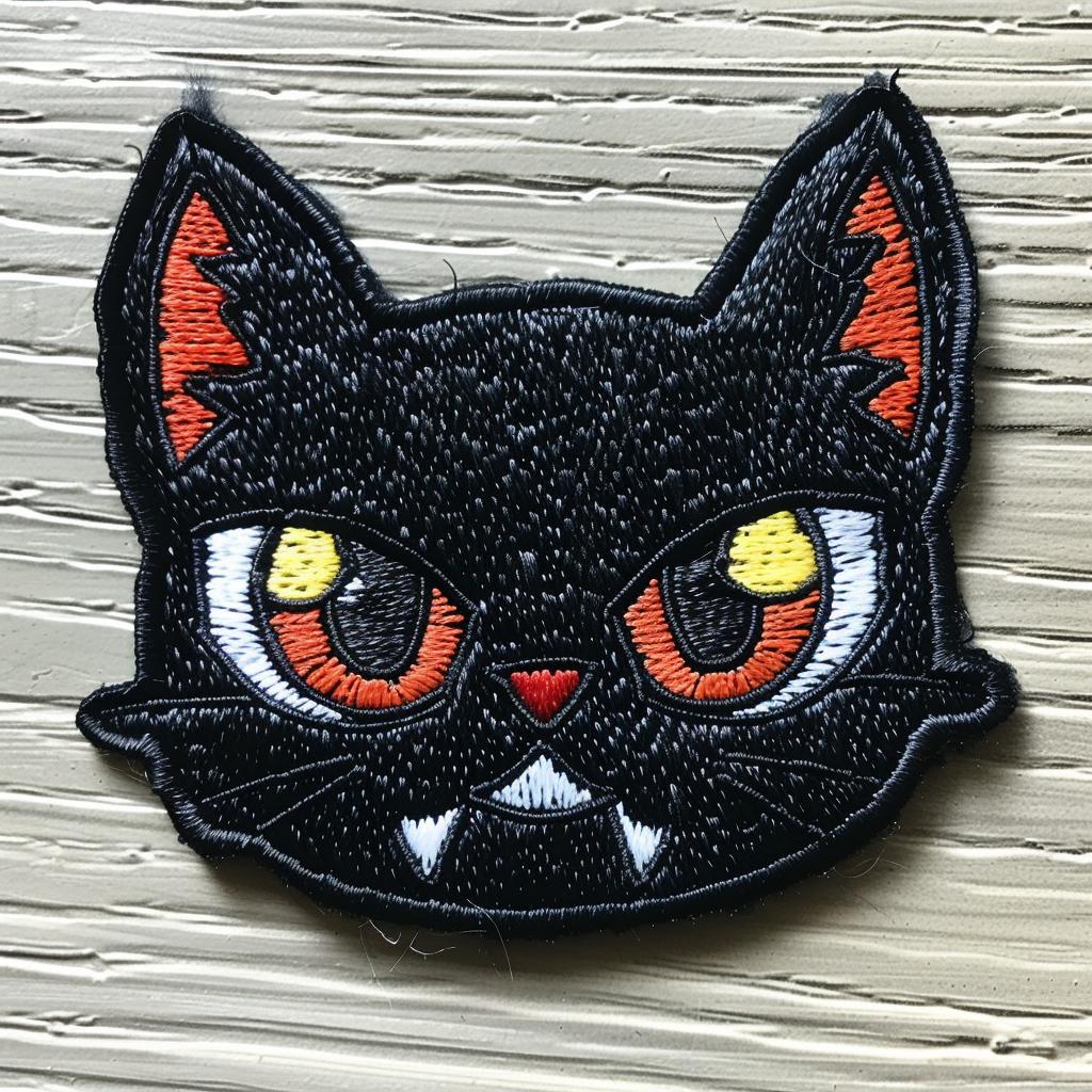 patch  embroidery  cat  black  chenille  hip-hop  streetwear  minimalist  design  mysterious 961447