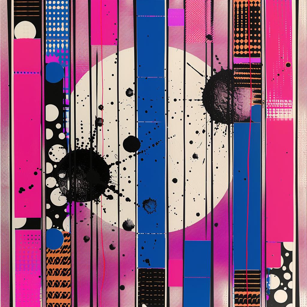 abstract  painting  colorful  stripes  black  pink  visual  design  modern  art 1020744