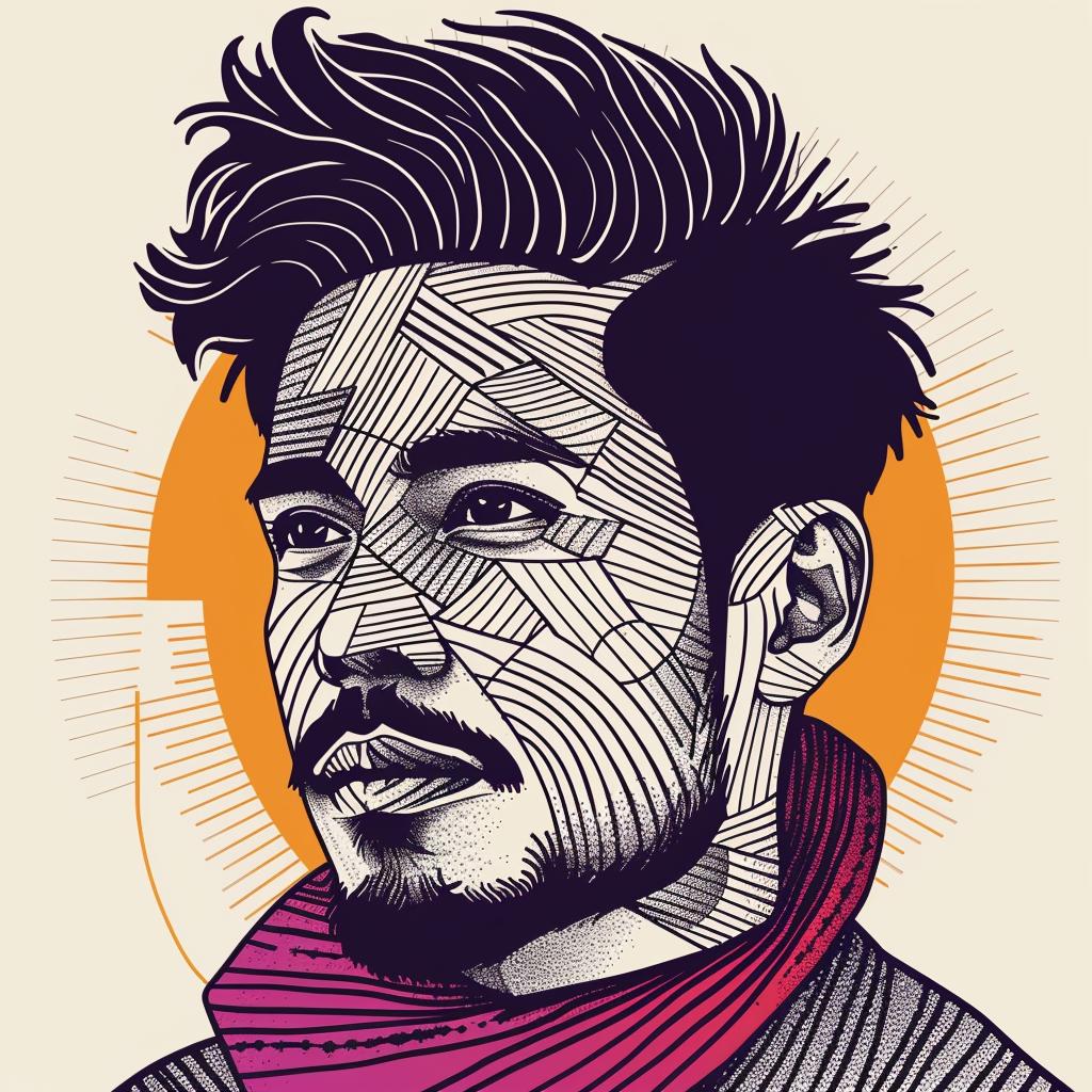 popart  asian-american  male  portrait  beard  stylize  digital  modern  graphic  colorful 937373