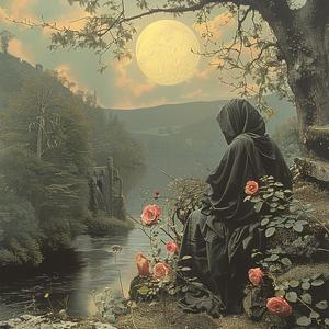 woman  river  rock  nature  portrait  landscape  serene  figurative  outdoors  romantic 1055031