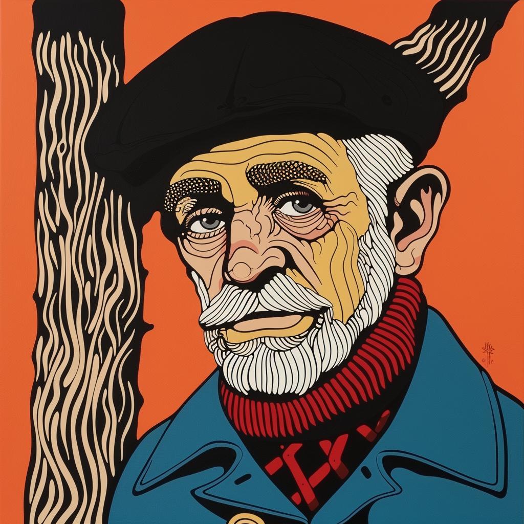 man  portrait  older  hat  scarf  character  vintage  realism  expression  age 972870
