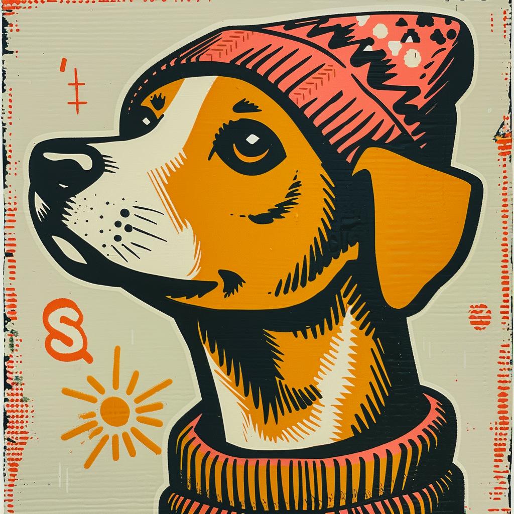 aggressive  streetwise  dog  hat  scarf  minimal  urban  culture  retriever  poster 956555