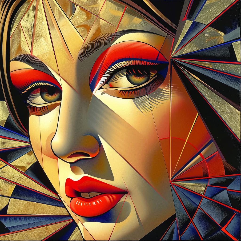 geometric  woman  face  detailed  art  shapes  modern  abstract  design  portrait 966134
