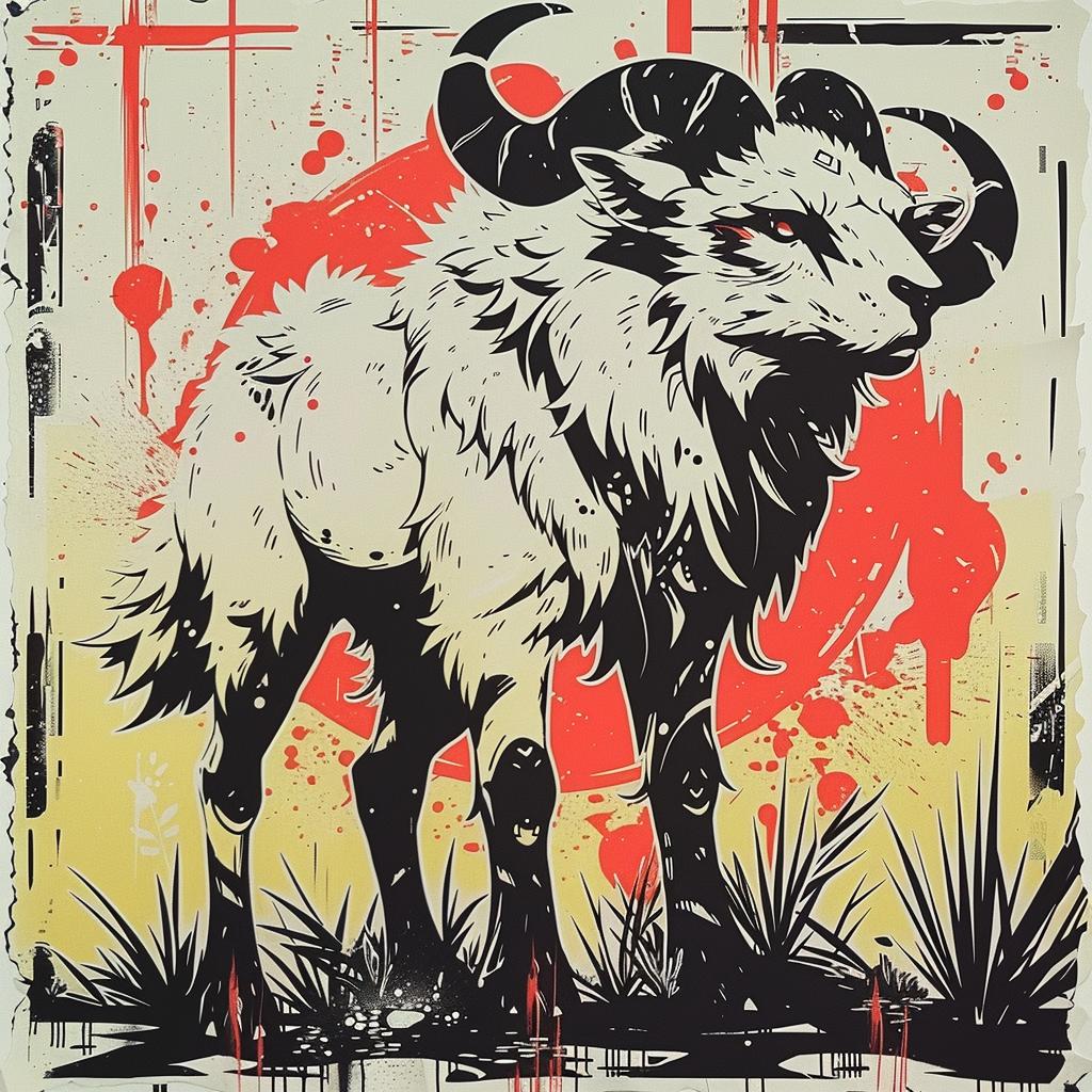 ram  splatters  painting  art  colorful  abstract  hybrid  mythical  unique  creativity 941181