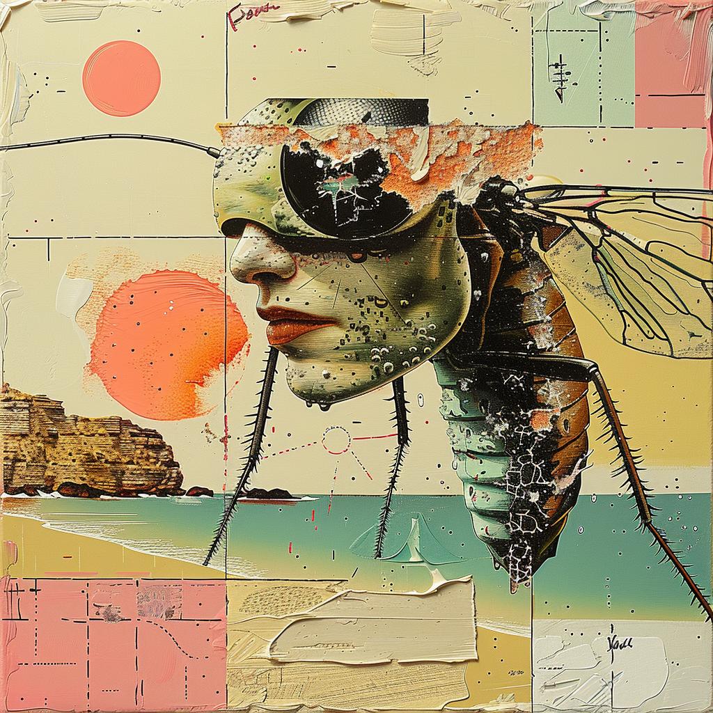 woman  bug  face  impasto  art  colorful  intriguing  unique  portrait  surreal 1015758