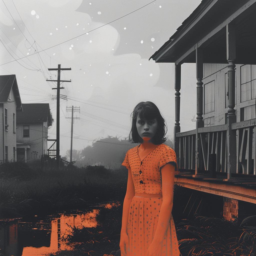 portrait  girl  orange  dress  house  photography  realism  AlecSoth  richardavedon  colorful 970203