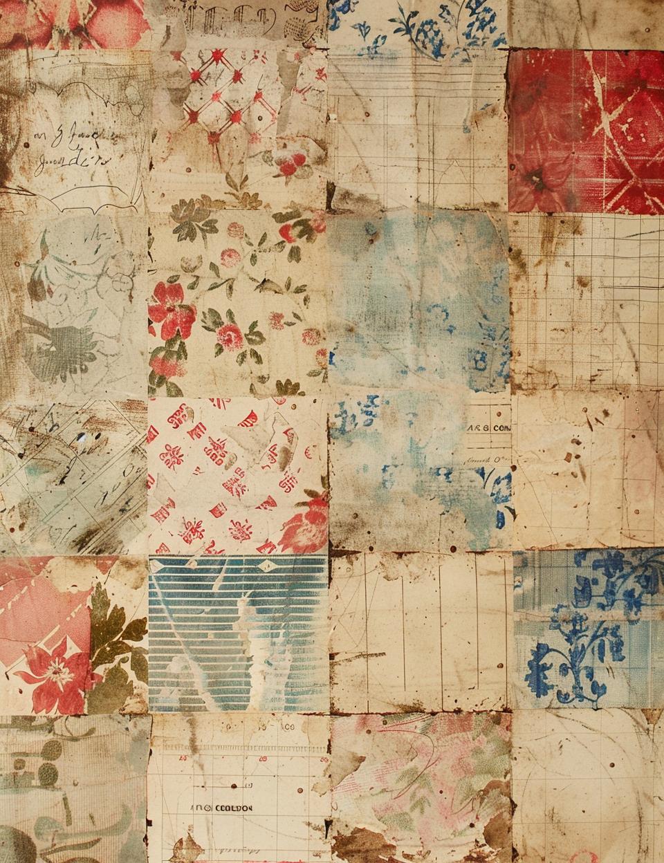 patchwork  old  papers  fabric  vintage  art  textures  homemade  collage  creative 962130