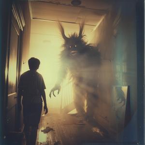 terrifying  Polaroid  monster  1974  Rashad  Alakbarov  hallway  fear  childhood  art 1073560