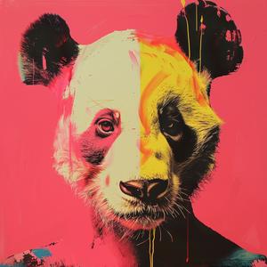 surreal  painting  panda  hybrid  human  art  hyper-realistic  Risograph  symbolism  creative 1077424