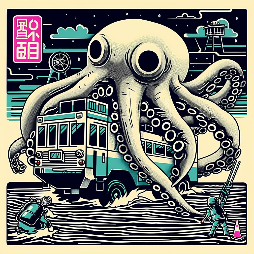 octopus  bus  building  artwork  transport  weird  playful  visual  animals  surreal 947013