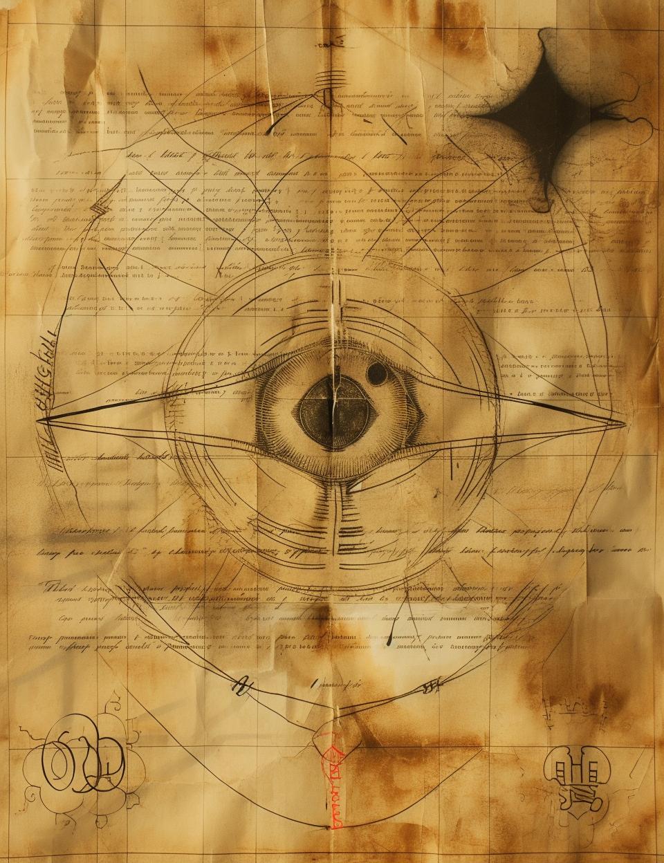 vintage  ledger  eye  parchment  medieval  marginalia  stained  faded  patchwork  artwork 961938