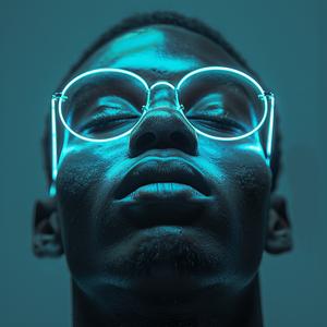 man  glasses  blue  lighting  surreal  photography  urban  cyborg  style  composition 1039563