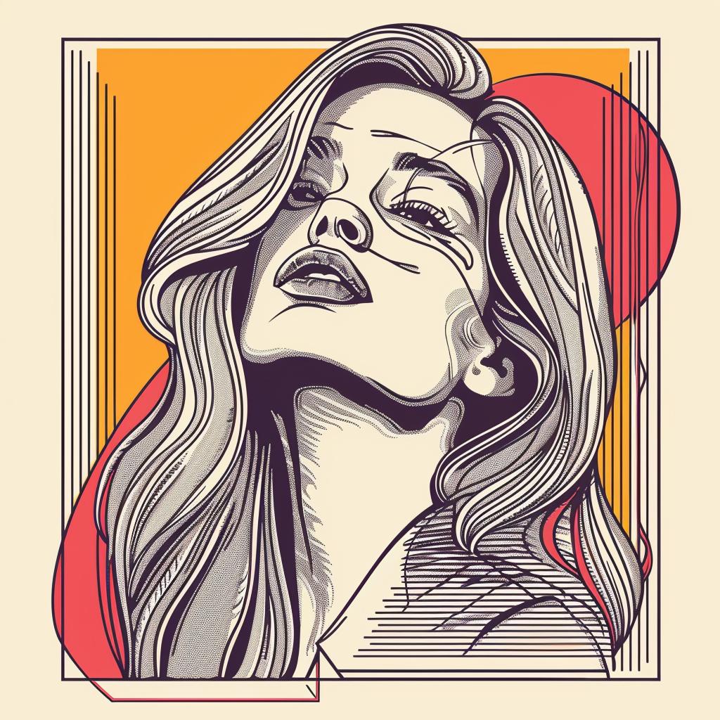 Pop  Art  woman  blonde  long  hair  vector  illustration  portrait  white 937102