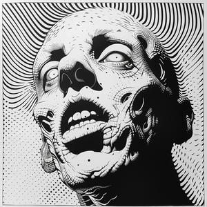 zombie  halftone  dotart  linoprint  hologram  black  white  illustration  horror  art 1071695