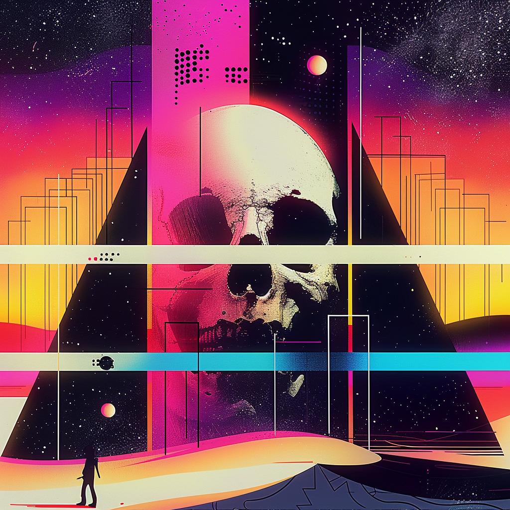 man  skull  city  urban  dark  mysterious  symbolism  existential  contemplative  figurative 967808