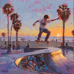skateboarder  sunset  ramp  dynamic  urban  sport  vibrant  action  skate  freestyle 1079839