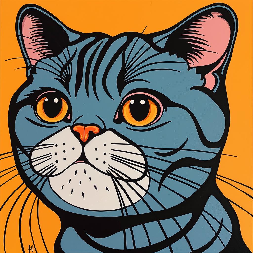 cat  Scottish  fold  blue  eyes  yellow  background  colorful  pet  animal 972231