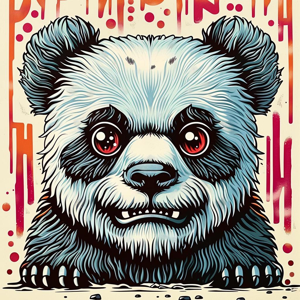 poster  panda  face  cute  illustration  funny  creature  whimsical  big  friendly 1032637
