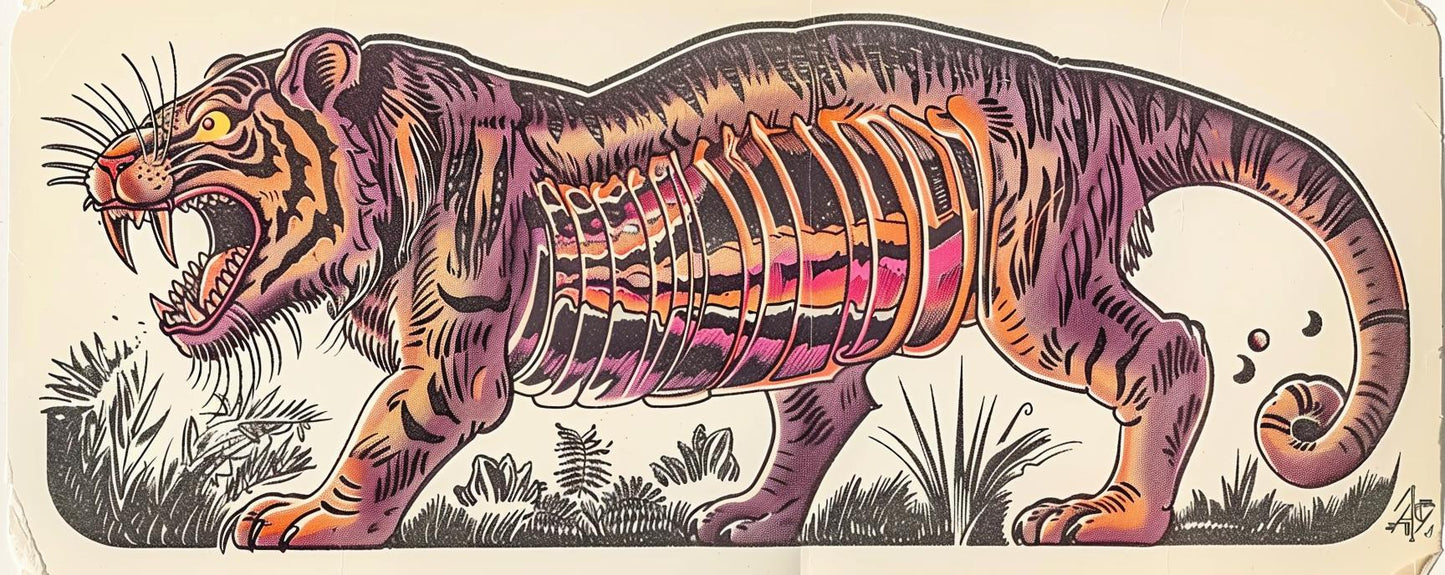 tiger  mythical  snarling  profile  Todd  McFarlane  creature  drawing  art  fullbody 934120