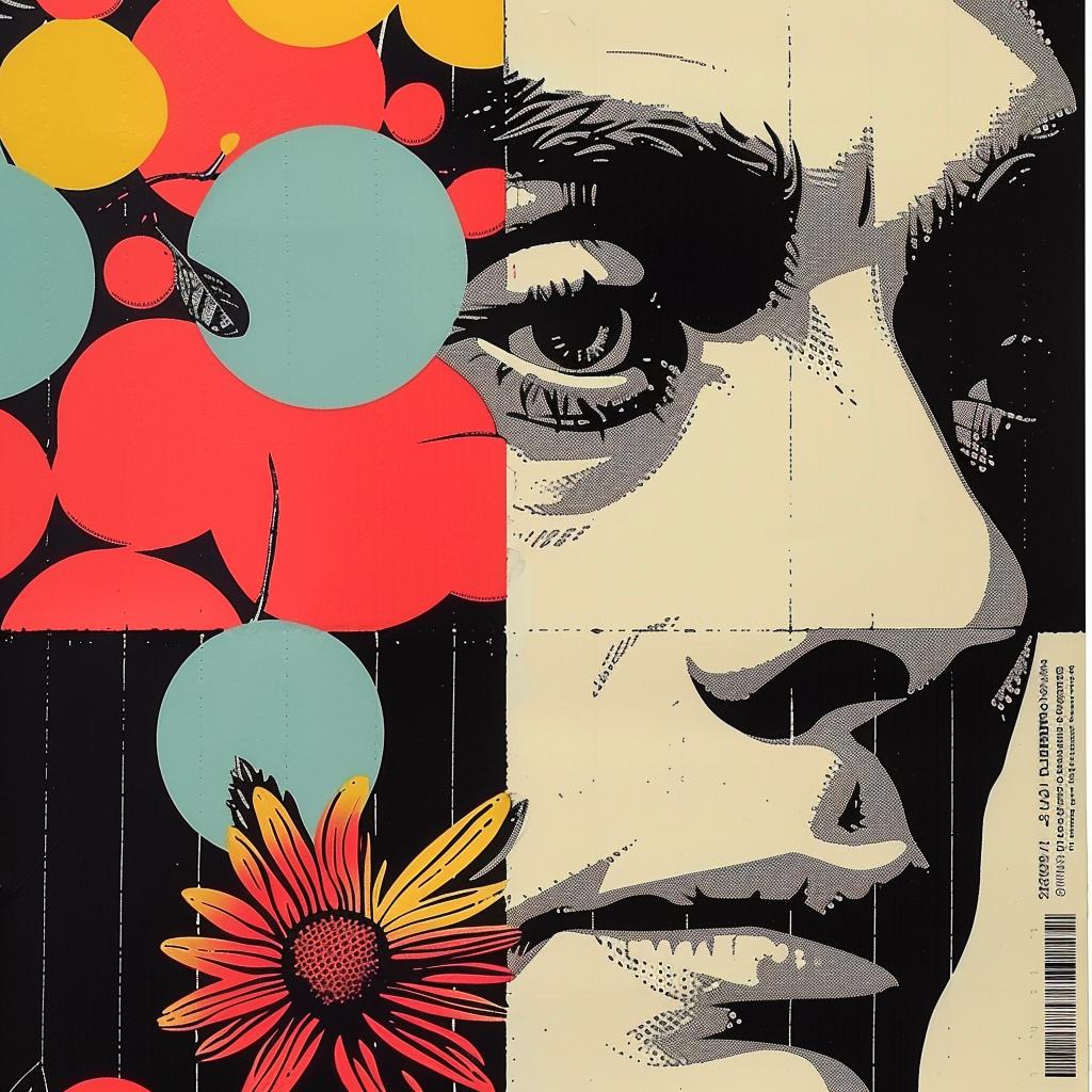 poster  man  face  flower  abstract  graphic  design  impressionism  colorful  stylized 968846
