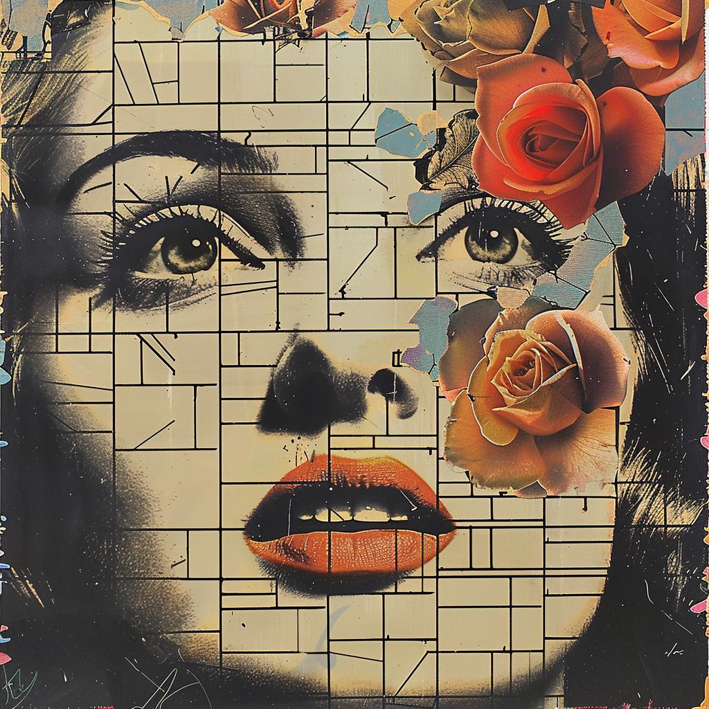 painting  woman  roses  face  beauty  artwork  nature  colorful  female  portrait 951225