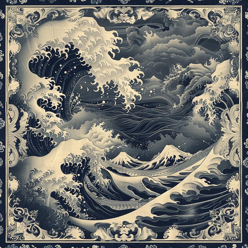 album  cover  navy  cream  quantum  waves  obey  shepard  fairey  stylized 917897