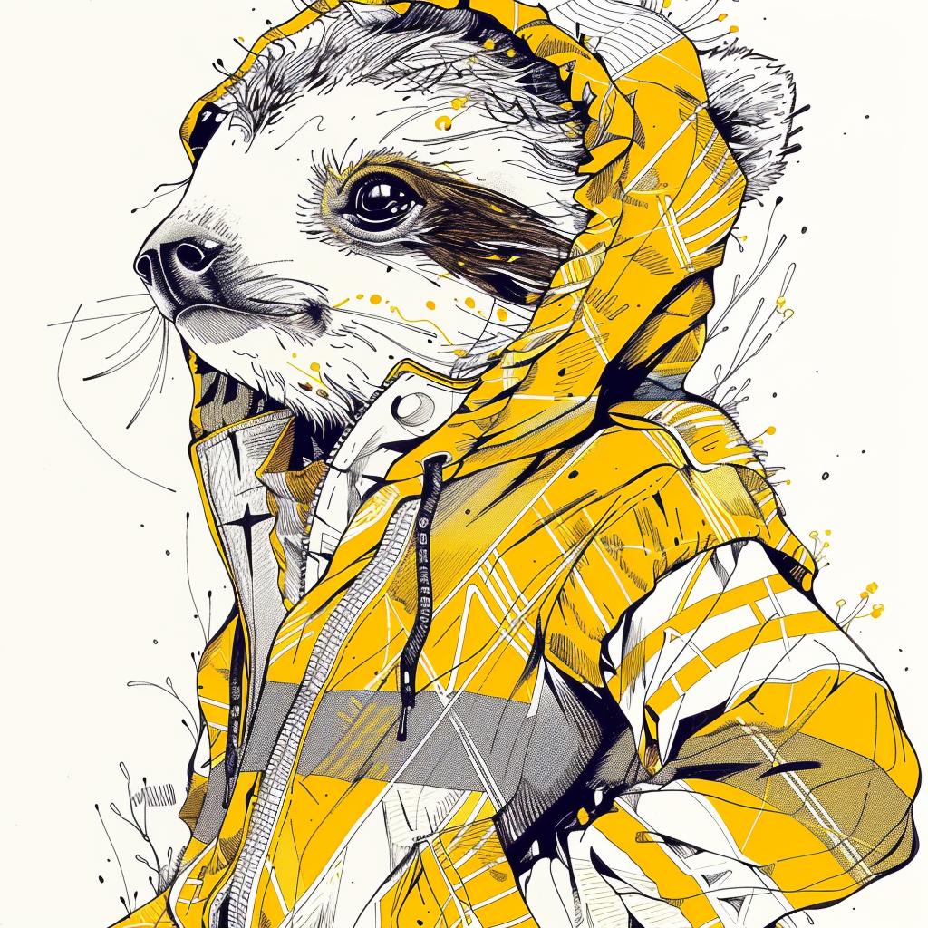 kawaii  sloth  streetwear  cool  drawing  raccoon  jacket  cute  urban  fashion 953499