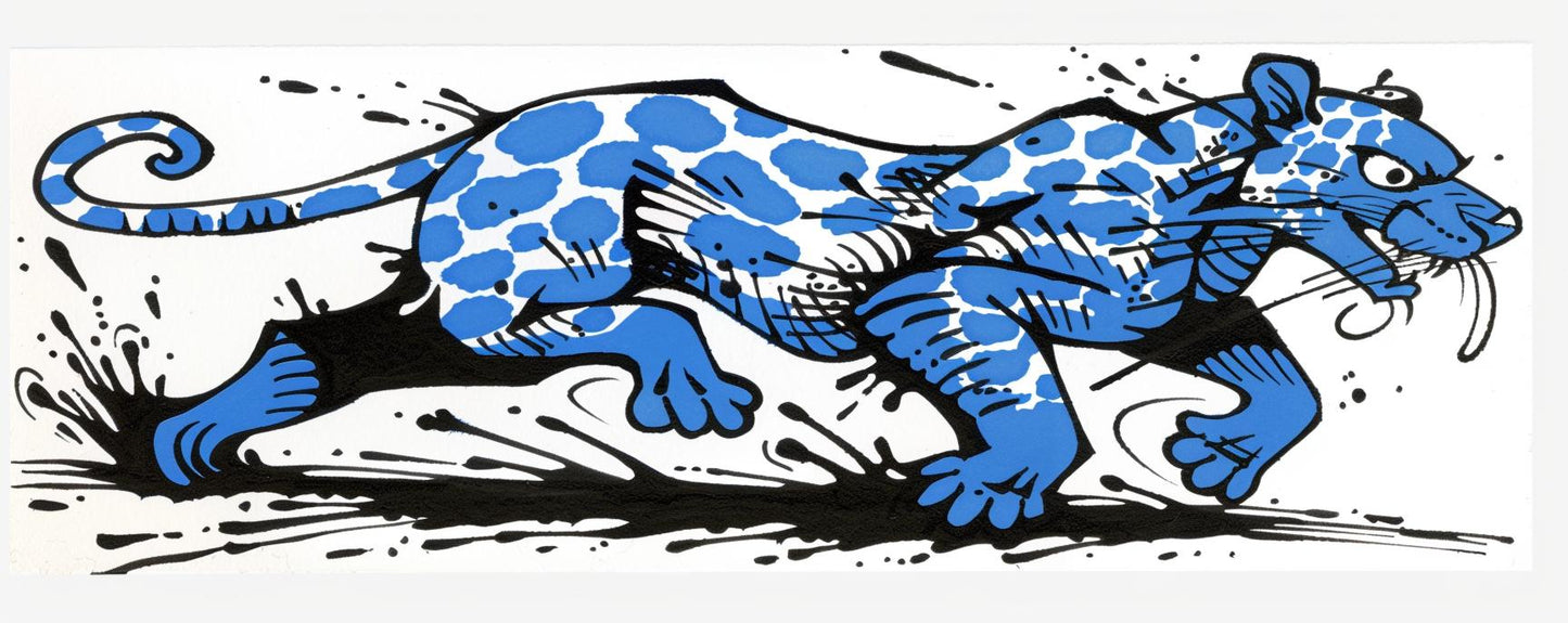 leaping  panther  blue  leopard  running  animal  stylized  artwork  dynamic  nature 1027878