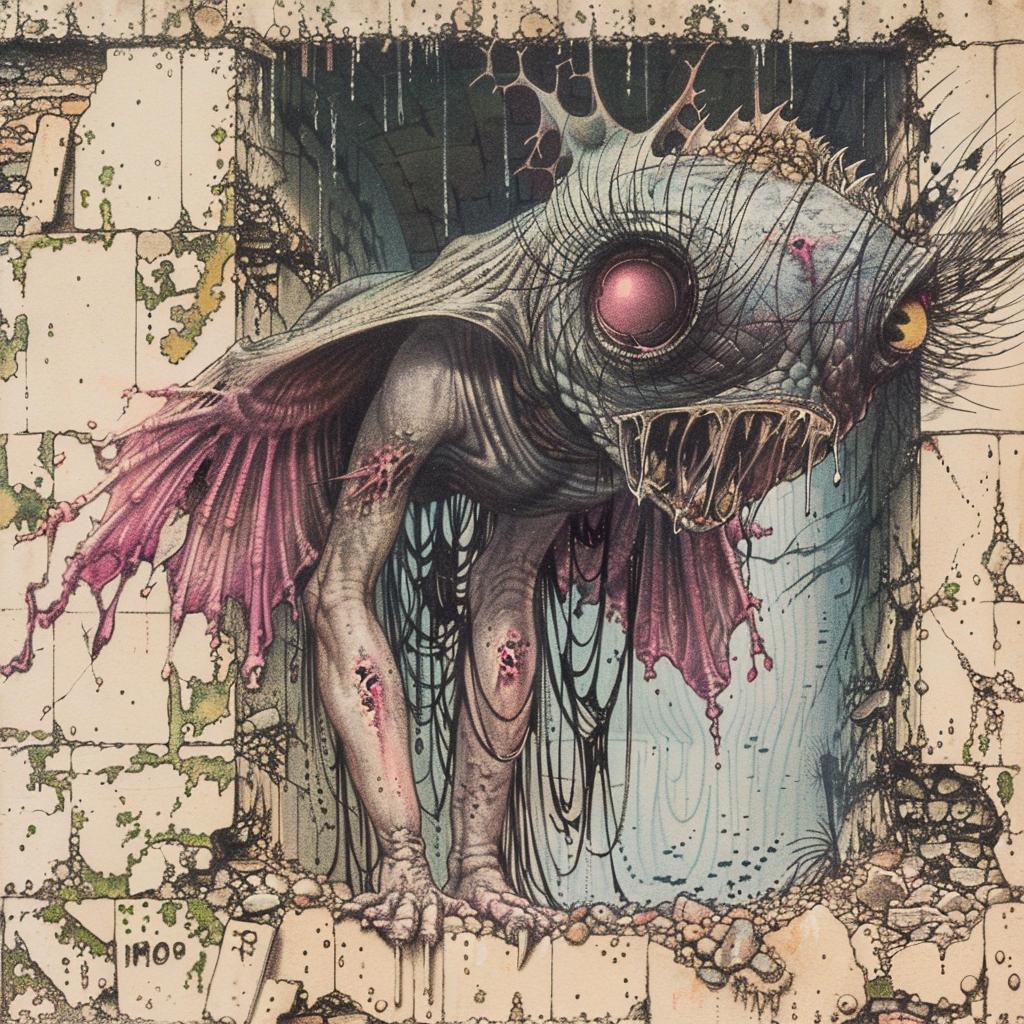 horror  monster  drawing  pink  eyes  weird  illustration  creature  1917  art 947161