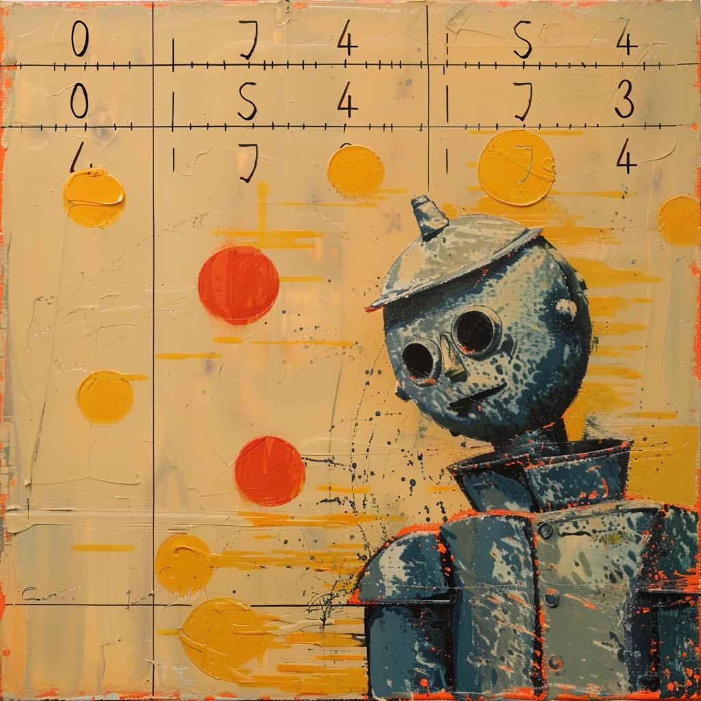 encaustic  tin-man  sad  palette  impasto  robot  emotion  portrait  abstract  art 1016096