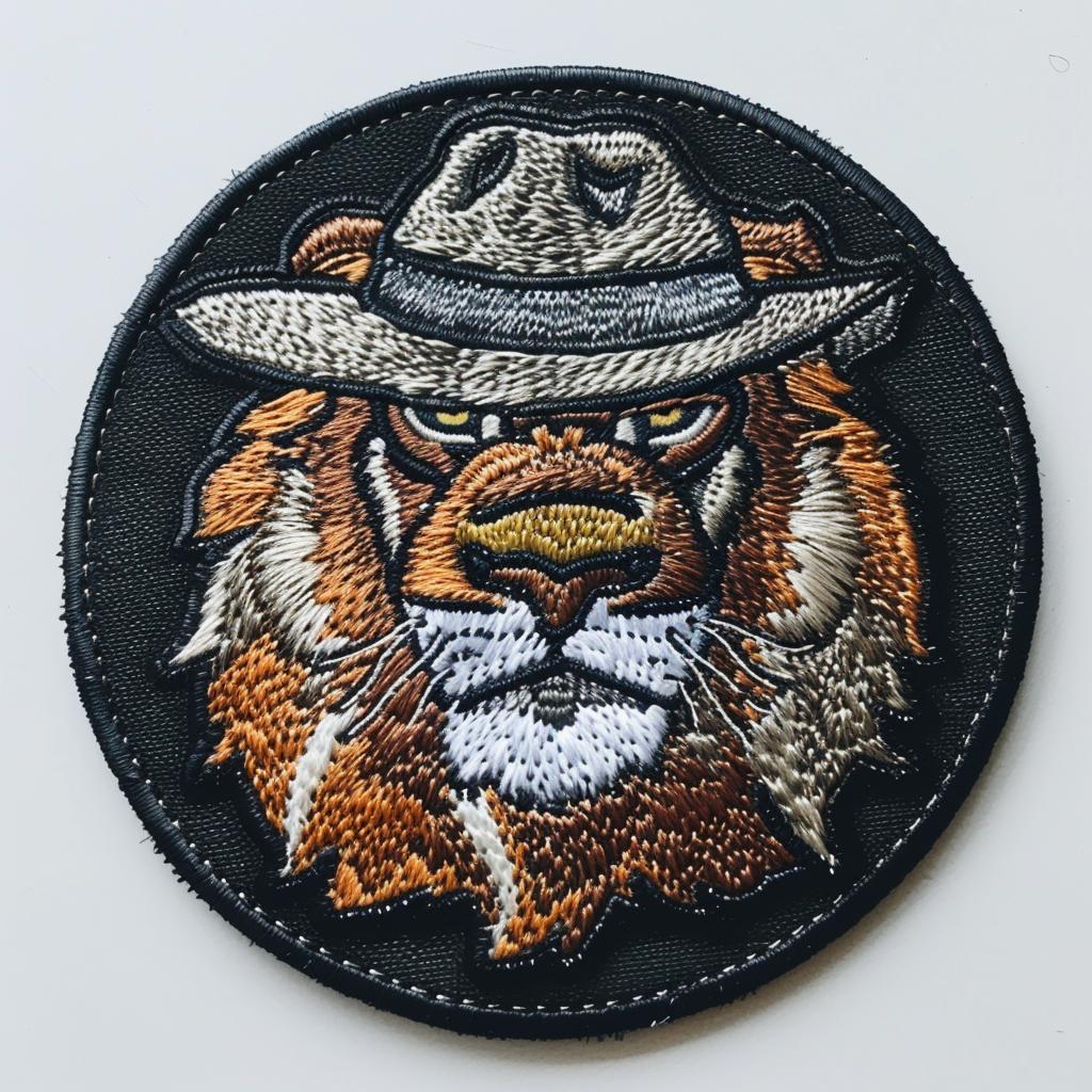 patch  tiger  angry  chenille  streetwear  embroidered  minimal  contrast  white  urban 955062
