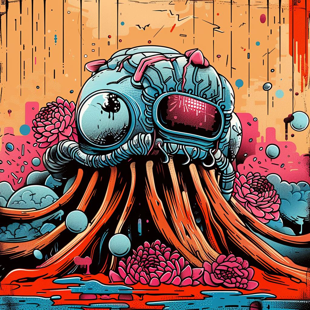 octopus  robot  flower  surreal  fantasy  colorful  humor  artistic  creative  playful 947296