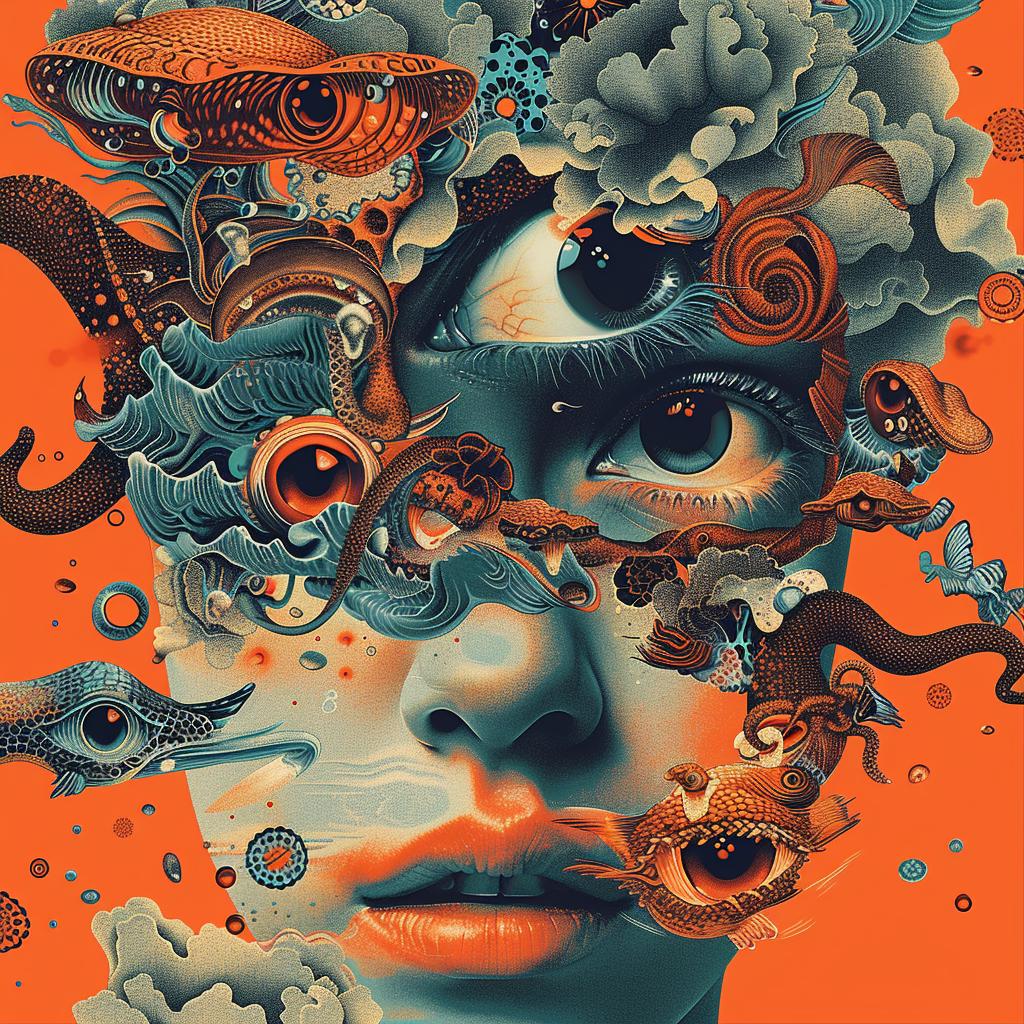surreal  album  cover  hyper-realistic  screenprinting  digital  art  Tristan  Eaton  creative 960369