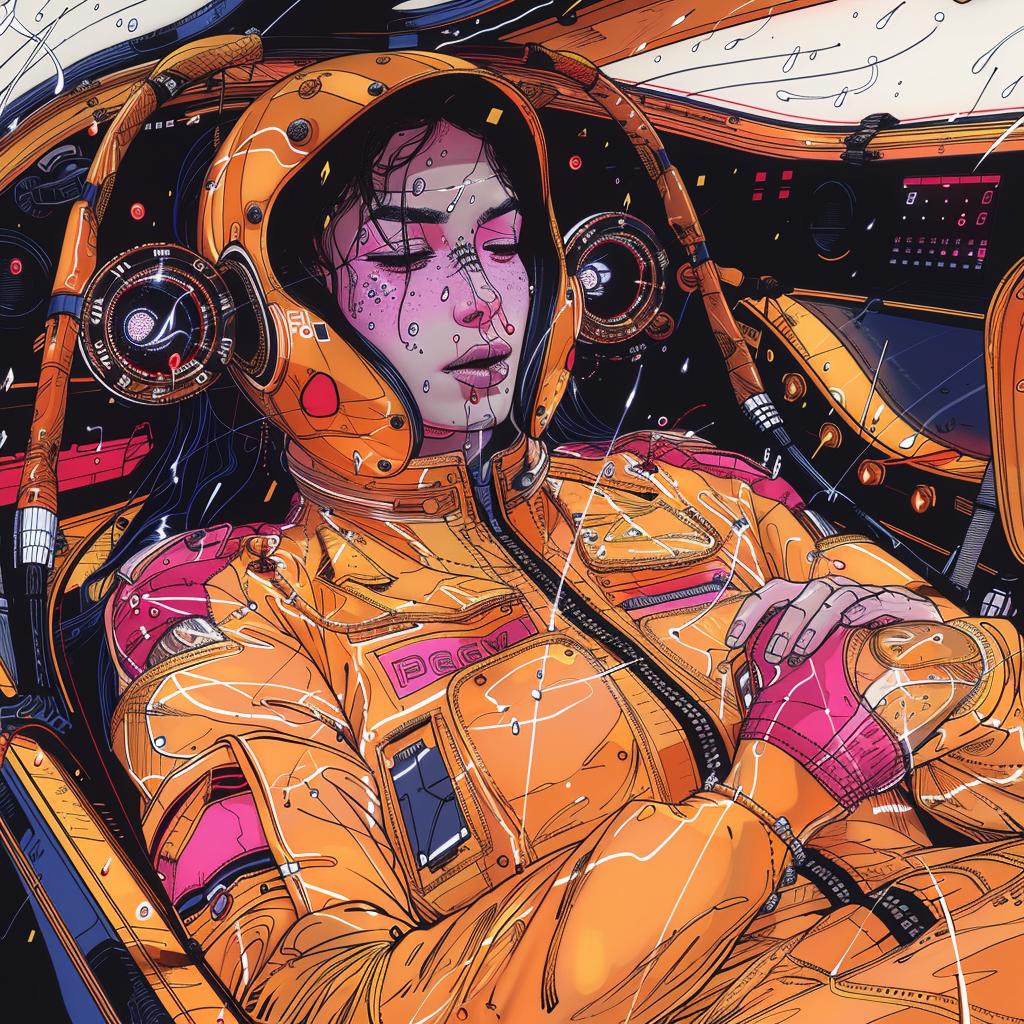 woman  space  suit  car  poster  retro  futurism  aesthetic  design  details 944358
