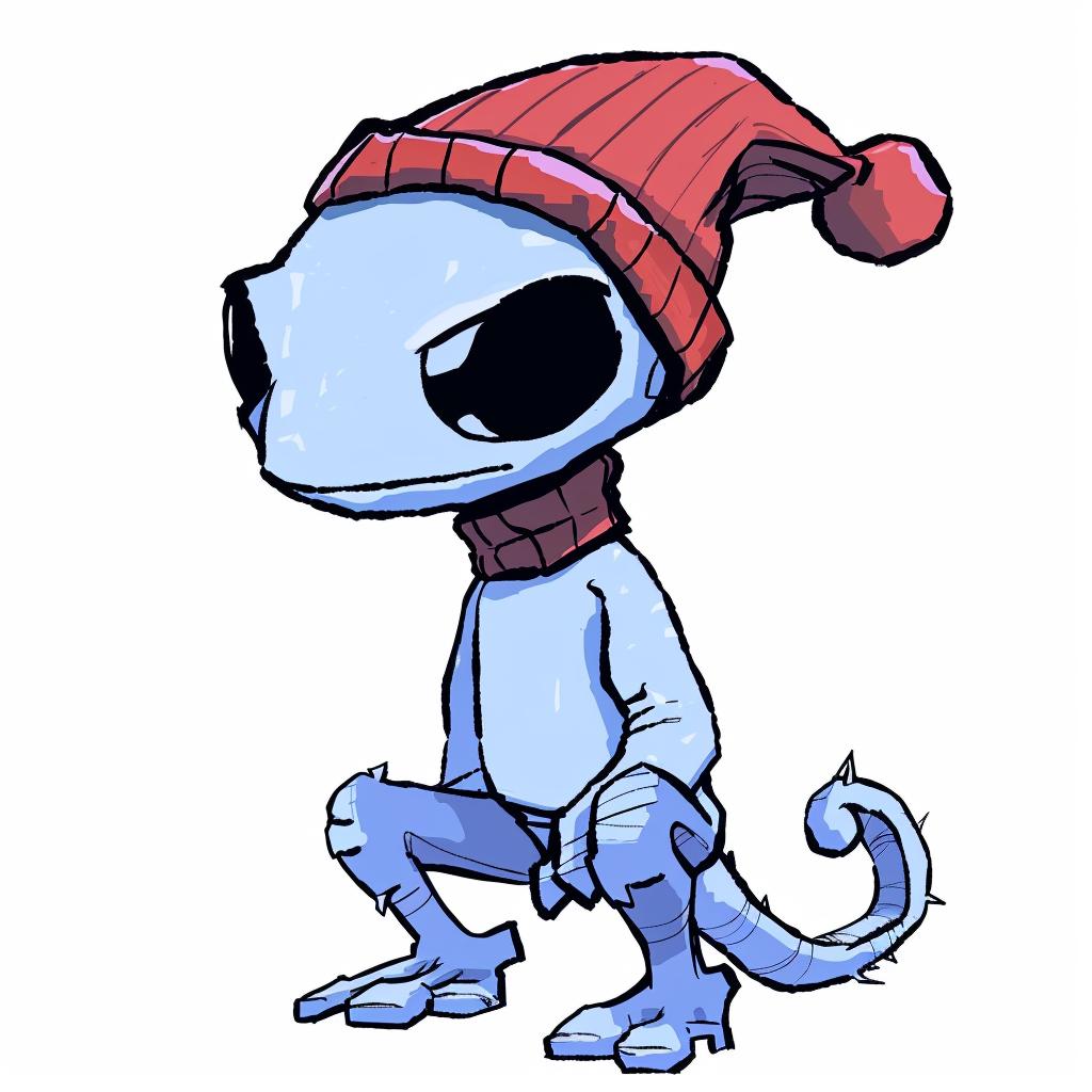 cartoon  alien  hip-hop  culture  minimal  hat  aggressive  critter  sitting  street 956123